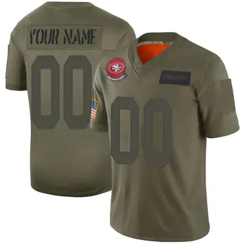 Youth Custom San Francisco 49ers Limited Camo 2019 Salute to Service Jersey