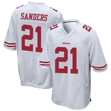 Youth Deion Sanders San Francisco 49ers Game White Jersey