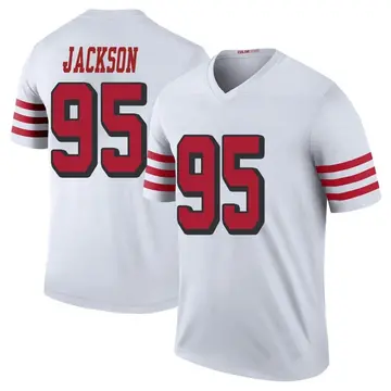 Youth Drake Jackson San Francisco 49ers Legend White Color Rush Jersey