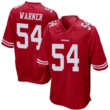 Youth Fred Warner San Francisco 49ers Game Red Team Color Jersey