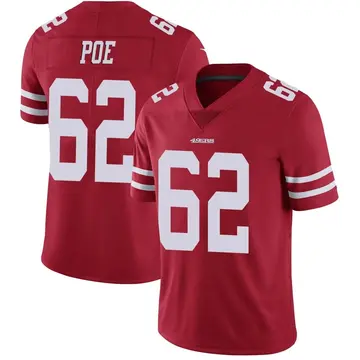 Youth Jason Poe San Francisco 49ers Limited Red Team Color Vapor Untouchable Jersey