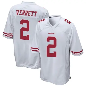 Youth Jason Verrett San Francisco 49ers Game White Jersey