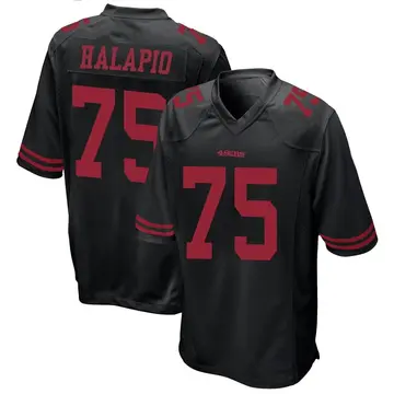 Youth Jon Halapio San Francisco 49ers Game Black Alternate Jersey