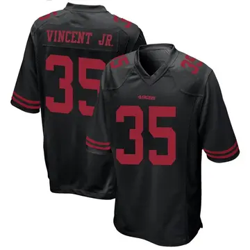 Youth Kary Vincent Jr. San Francisco 49ers Game Black Alternate Jersey