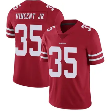 Youth Kary Vincent Jr. San Francisco 49ers Limited Red Team Color Vapor Untouchable Jersey