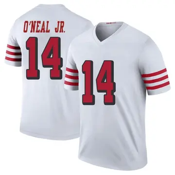 Youth Leon O'Neal Jr. San Francisco 49ers Legend White Color Rush Jersey