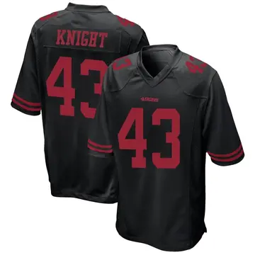 Youth Qwuantrezz Knight San Francisco 49ers Game Black Alternate Jersey