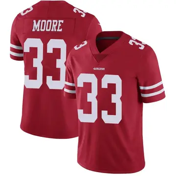 Youth Tarvarius Moore San Francisco 49ers Limited Red Team Color Vapor Untouchable Jersey
