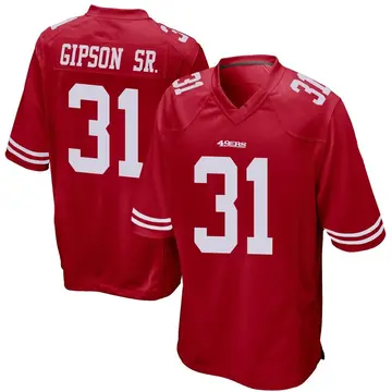 Youth Tashaun Gipson Sr. San Francisco 49ers Game Red Team Color Jersey