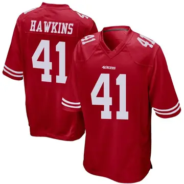 Youth Tayler Hawkins San Francisco 49ers Game Red Team Color Jersey