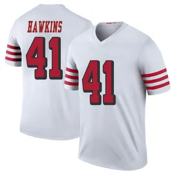 Youth Tayler Hawkins San Francisco 49ers Legend White Color Rush Jersey