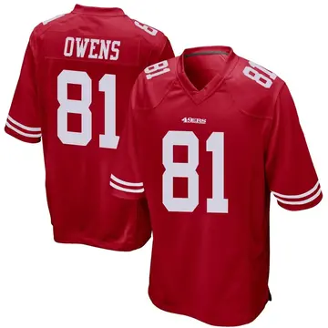 Youth Terrell Owens San Francisco 49ers Game Red Team Color Jersey
