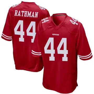 Youth Tom Rathman San Francisco 49ers Game Red Team Color Jersey