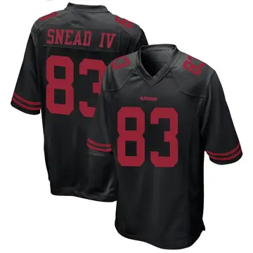 Youth Willie Snead IV San Francisco 49ers Game Black Alternate Jersey