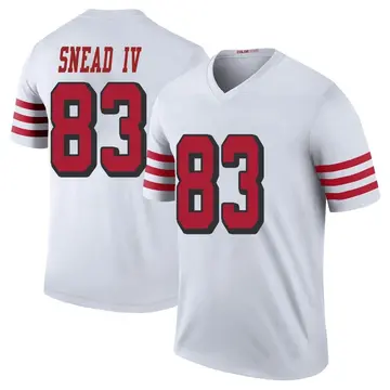 Youth Willie Snead IV San Francisco 49ers Legend White Color Rush Jersey